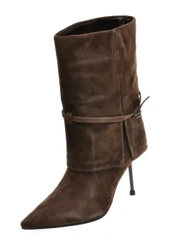 Botine elegante FLAVIA PASSINI maro, AC6504, din piele intoarsa imagine