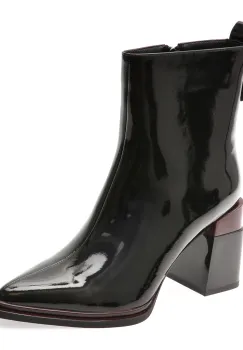 Botine elegante FLAVIA PASSINI negre, 83111, din piele naturala lacuita imagine