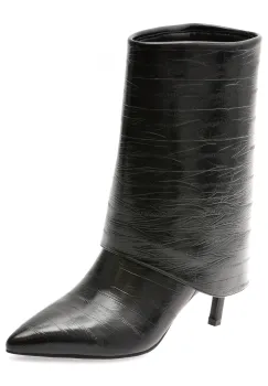 Botine elegante FLAVIA PASSINI negre, 834176, din piele naturala imagine