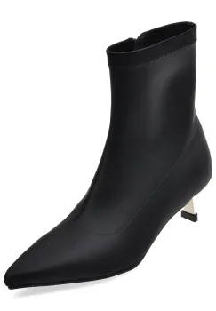 Botine elegante FLAVIA PASSINI negre, 84211, din material textil imagine