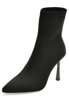 Botine elegante FLAVIA PASSINI negre, AC5831, din material textil imagine