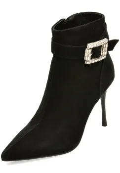 Botine elegante FLAVIA PASSINI negre, AC5975, din piele intoarsa imagine