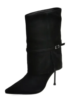 Botine elegante FLAVIA PASSINI negre, AC6504, din piele intoarsa imagine