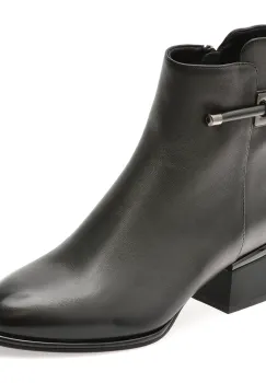 Botine EPICA negre, 105845, din piele naturala imagine