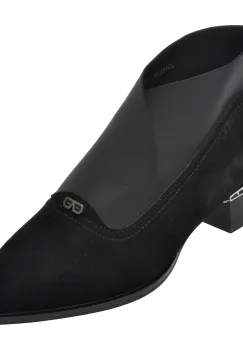 Botine EPICA negre, 1905, din material textil si piele naturala imagine