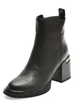 Botine EPICA negre, 2177, din piele naturala imagine