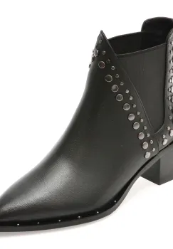 Botine EPICA negre, 5B289, din piele naturala imagine