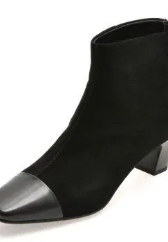 Botine EPICA negre, 96M315, din piele intoarsa imagine