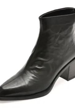 Botine EPICA negre, 96M57, din piele naturala imagine