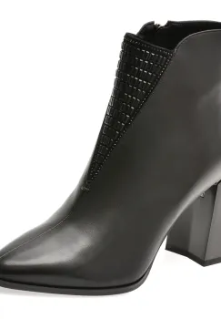 Botine EPICA negre, D135, din piele naturala imagine