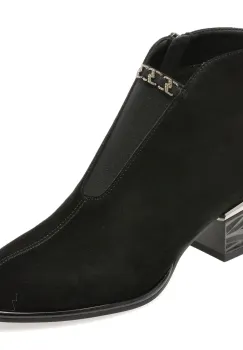 Botine EPICA negre, DX01300, din piele intoarsa imagine