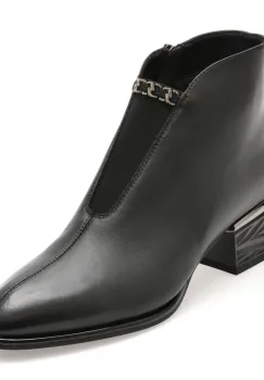 Botine EPICA negre, DX01300, din piele naturala imagine