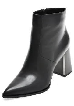 Botine EPICA negre, G3164, din piele naturala imagine