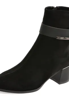 Botine EPICA negre, JM691, din piele intoarsa imagine