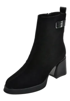Botine EPICA negre, T1623, din piele intoarsa imagine