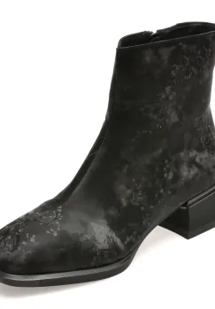 Botine EPICA negre, V1338, din piele naturala imagine