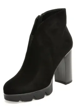 Botine EPICA negre, X2475, din piele intoarsa imagine