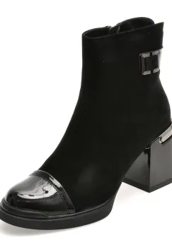 Botine FLAVIA PASSINI negre, 3013, din piele intoarsa imagine