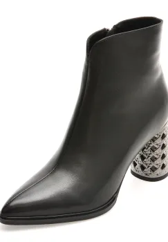 Botine FLAVIA PASSINI negre, A44B, din piele naturala imagine