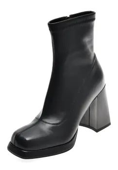 Botine FLAVIA PASSINI negre, AC6513, din piele ecologica imagine