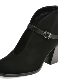 Botine FLAVIA PASSINI negre, C41, din piele intoarsa imagine