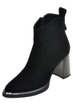 Botine FLAVIA PASSINI negre, C5995, din piele intoarsa imagine