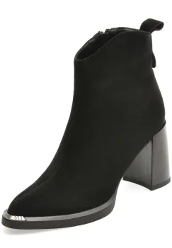 Botine FLAVIA PASSINI negre, C5995, din piele intoarsa imagine