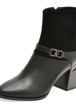 Botine FLAVIA PASSINI negre, D380, din piele naturala imagine