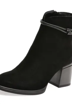 Botine FLAVIA PASSINI negre, DX01302, din piele intoarsa imagine