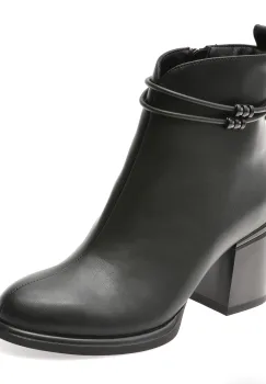 Botine FLAVIA PASSINI negre, DX01302, din piele naturala imagine