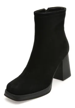 Botine FLAVIA PASSINI negre, J2789, din piele intoarsa imagine