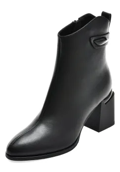 Botine FLAVIA PASSINI negre, T1249, din piele naturala imagine