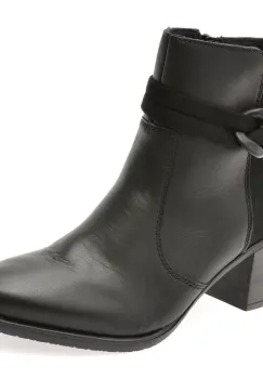 Botine RIEKER negre, Y2066, din piele naturala imagine