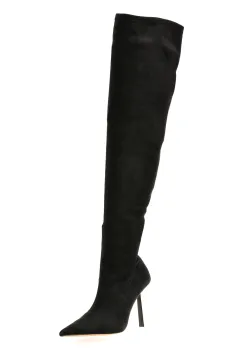 Cizme elegante ALDO negre, CALDAN 001, din material textil imagine