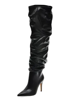 Cizme elegante ALDO negre, HOLIIS 009, din piele ecologica imagine