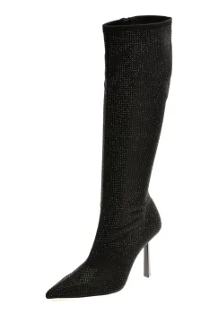 Cizme elegante ALDO negre, INNEZ 007, din material textil imagine