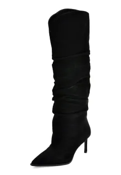 Cizme elegante EPICA negre, 2148BD, din piele intoarsa imagine