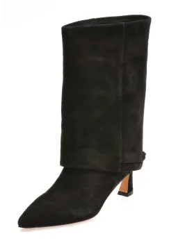 Cizme elegante EPICA negre, 2333F, din piele intoarsa imagine