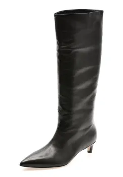 Cizme elegante EPICA negre, N795, din piele naturala imagine