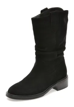 Cizme FLAVIA PASSINI negre, C5775, din piele intoarsa imagine