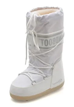 Cizme GRANDBOOT albe, 06, din material textil imagine