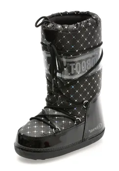 Cizme GRANDBOOT negre, GBLUXY 01, din material textil imagine