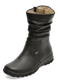 Cizme RIEKER negre, Z7171, din piele ecologica imagine