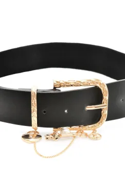 Curea ALDO neagra, CHARMEDBELT 970, din piele ecologica imagine