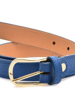 Curea EPICA albastra, F33, din piele naturala imagine