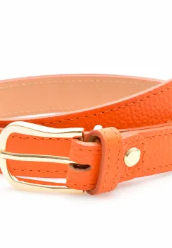 Curea EPICA portocalie, F33, din piele naturala imagine