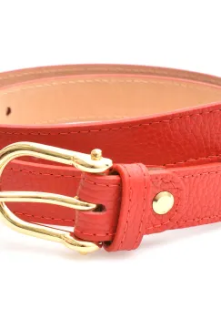 Curea EPICA rosie, F31, din piele naturala imagine