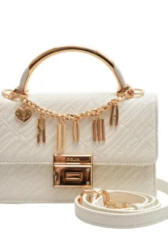 Geanta ALDO alba, AMENDA 100, din piele ecologica imagine