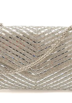 Geanta ALDO argintie, SPARKLEBAG 048, din piele ecologica imagine