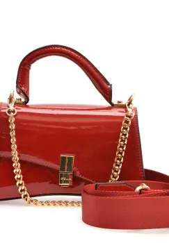 Geanta ALDO rosie, LUCENA 600, din piele ecologica lacuita imagine